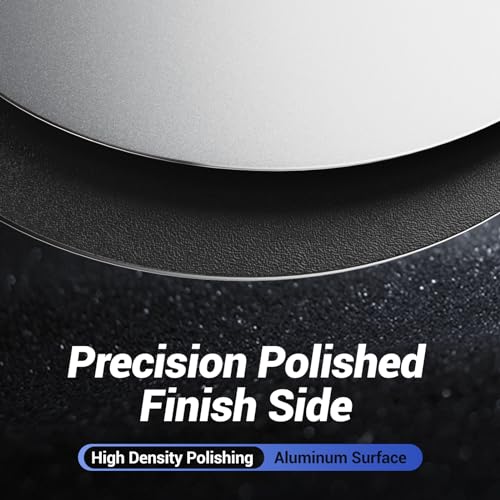 HONKID Metal Aluminum Mouse Pad Thin Hard Mousepad 7.87 * 7.87 Round Silver by HONKID - Used condition - Image 3
