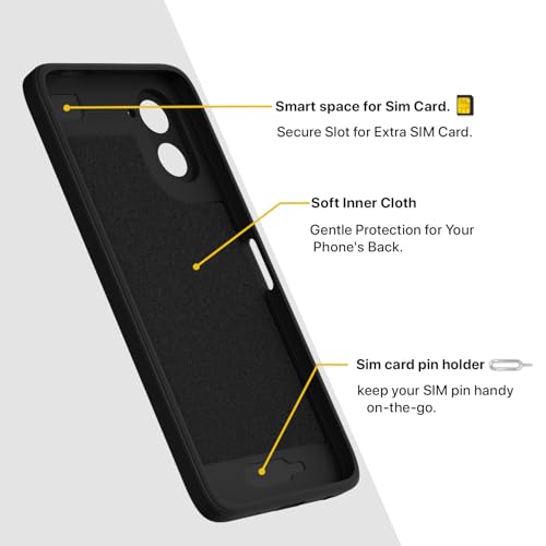 Image of Pikkme Back Cover for Redmi A7 Soft Matte Silicone Mag-Safe Design (Mag-Safe Not Support) Camera Protection | Slim Fit Bumper Cover (Black)