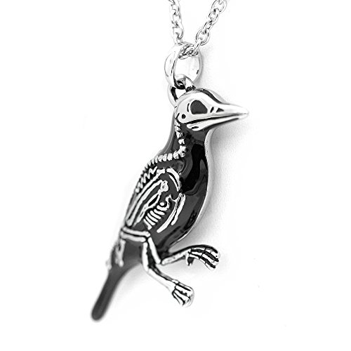 Controse Women's Silver-Toned Stainless Steel Rave N Bones Necklace with Pendant 28"2