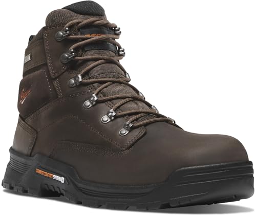 Danner Crafter 2.0 6' Waterproof Work Boots for Men - Waterproof Oiled Nubuck Leather Comfort System & Traction Heel Outsole, EH Resistant, Brown - 11 D