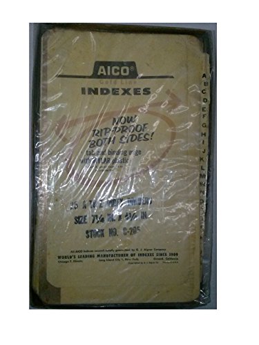Aico Goldline C-205 A-Z Indexes 7 1/4