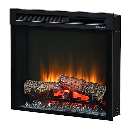 Dimplex 210975 Elektrokamin Einsatz XHD26 Firebox Optiflame Flammeneffekt - Langlebige LED Lampen - Elektrischer Kamin mit Heizung - Kamineinsatz- Inklusive Fernbedienung, 1400 W, Schwarz, 26\"