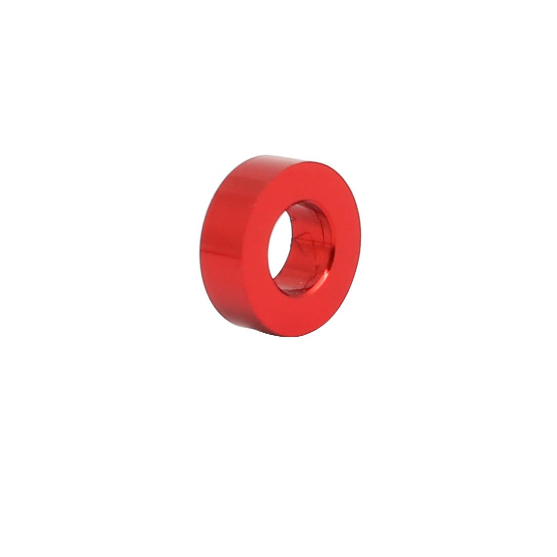 Sourcingmap 10pcs 2mm Thickness M3 Aluminum Alloy Flat Screw Washer Red - Image 3