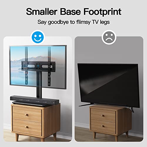 Support TV Pied Écran LED OLED Salon Meuble Bas EIGELIU Fixation VESA de 32 à 55"