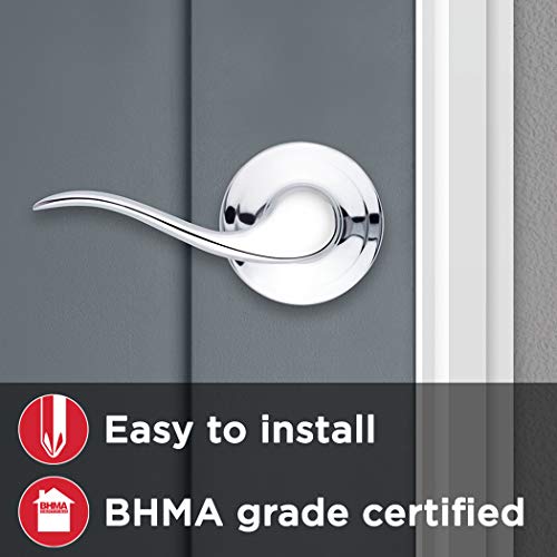 Image of Kwikset Tustin Hall /Closet Lever in Polished Chrome (Pack of 2)