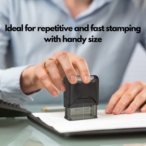 Self Inking Rubber Stamp, Refillable Red Ink Preinstalled - 1.4" X 0.51" X (35 X 8Mm) (Customer Copy) #TOP4
