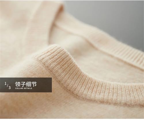 Men 100% Merino Wool Color-Block O-Neck Pullover Autumn Winter Thick Cashmere Knit Sweater Casual Long Sleeve Jumper4
