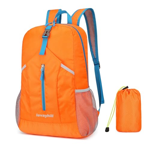 Levayhill 25L Foldable Hiking Backpack in Orange