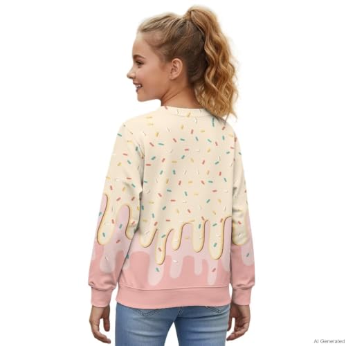 Image of Girls Cardigans Sweater Long Sleeve Crew Neck Button Down Sweaters School Outerwear for Kids Fall Winter Tops
