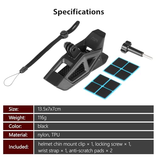 Image of HSU Universal Gripper Helmet Chin Clamp Mount Clip (Gripper Mount A)