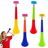 pclapora 4 Pezzi Vuvuzela, Vuvuzela da Stadio, Trombette da Stadio, Corni da Calcio in Pla...