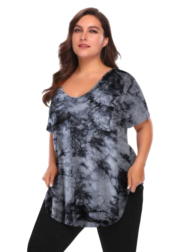 Image of BELAROI Women Plus Size Tops V-Neck Tunics Shirts