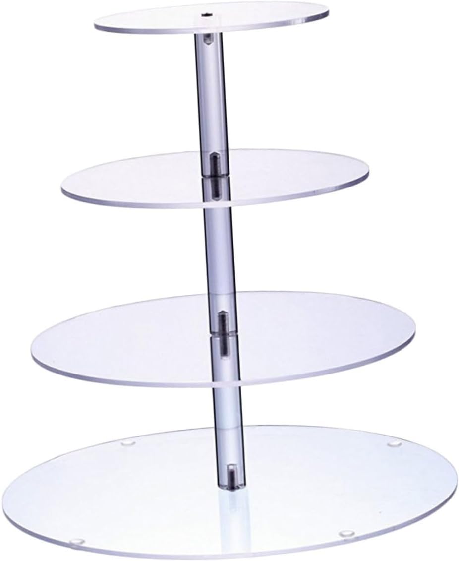 BESPORTBLE Transparent Acrylic Cake Stand Dessert Display Rack for Weddings Birthday Parties Bridal Showers Event Serving