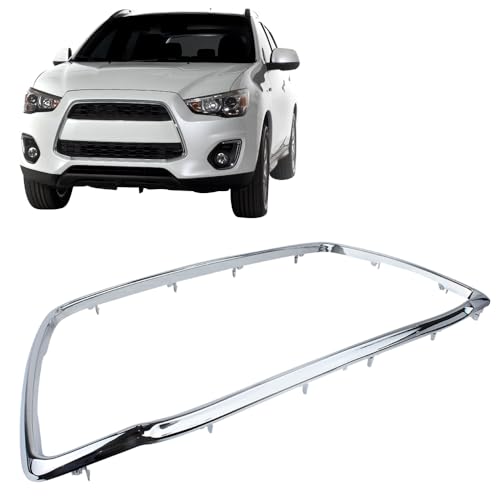 Image of Front Bumper Grille Chrome Trim Protective Decorative Compatible with Mitsubishi ASX RVR Outlander Sport 2013-2015 Replaces 6402A275