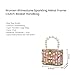 Tasysain Women Rhinestone Cage Bag Sparkling Hollow Pearl Evening Clutch Glitter Double-layer Detachable Basket Handbag, Pink