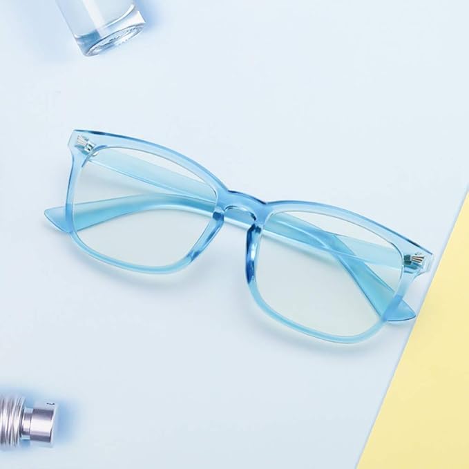 Image of Roshfort Square Zero Power Blue Cut Computer Glasses | Gaming Glasses | Anti Glare, Lightweight & Blocks Harmful Rays | UV Protection Specs | Men & Women | Medium