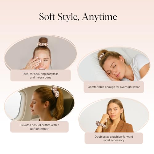 image for Kitsch Satin Scrunchies For Women - Softer Than Silk Scrunchies, No Cr