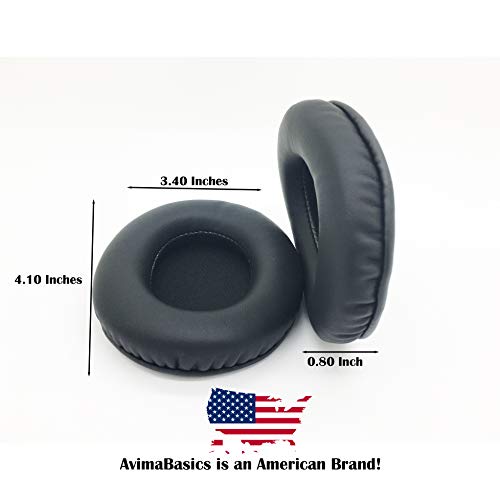 Cowin E8 Ear Pads By Avimabasics | Premium Replacement Earpads Spare Foam Cushions Cover Repair Parts Earmuff For Cowin E8 Noise Cancelling Bluetooth Headphones - Black (2 Pack Black) #TOP2