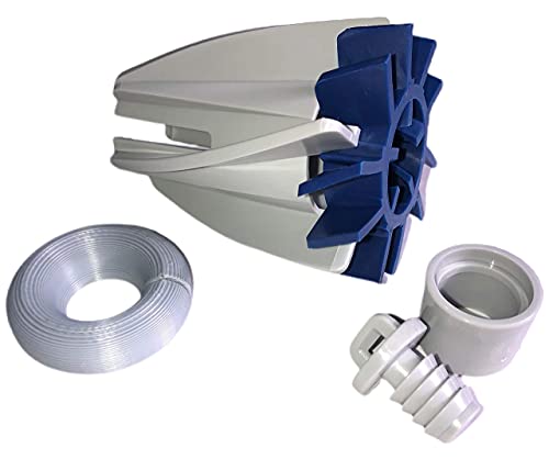 SWASHER - No Spray - Pool Cleaner Tail Scrubber for Polaris/Pentair - No Foam to Replace - Durable Lightweight Rotating Tailsweep + Heavy Duty Wear Ring