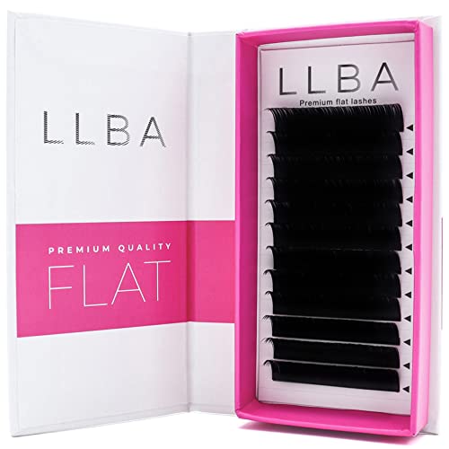 LLBA Eclipse Flat Eyelashes Extension - 0.15 CC Curl Mixed 8-15mm Length Light Lashes, Black