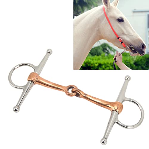 Horse Snaffle Chew Stainless Steel Training Bit, Full Cheek Bits Horse Bits Ring Snaffle Bit For Outdoor Horse Accessories 125Mm #TOP5