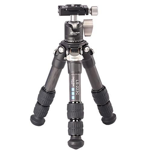 Leofoto - Ranger - Trípode de Carbono con rótula - Patas Ajustables en 3 ángulos - Ideal para...