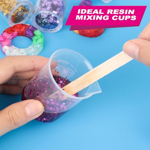 Kit de 36 vasos medidores de plástico para resina miniatura 4