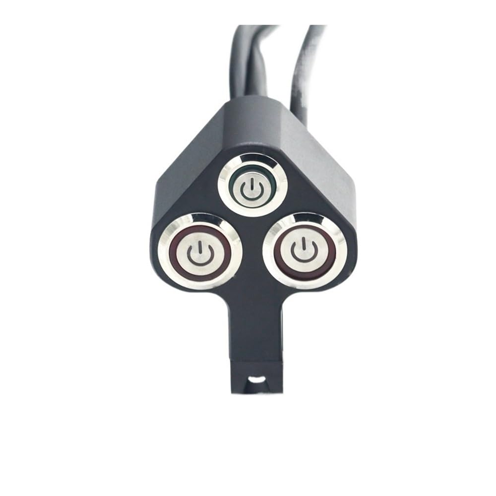 Commutateur Bouton Guidon Moto Interrupteur pour Guidon Moto, 22 Mm, Bouton D'arrêt Commande, Phare/Frein Détresse, Démarrage, Extinction, Contrôleur