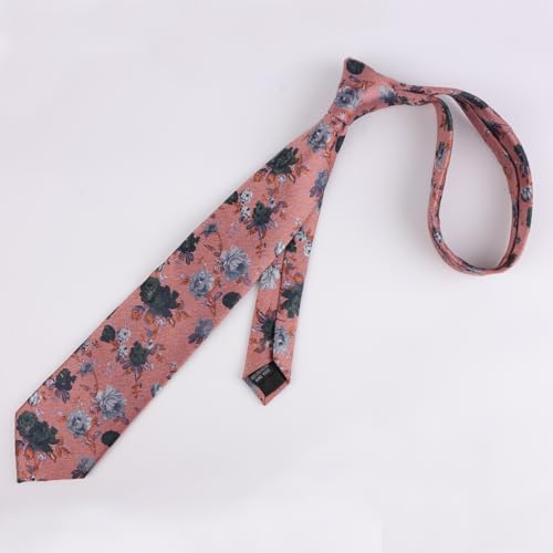 Image of Alizeal Mens 3.15'' Colorful Flower Pattern and handkerchief Necktie Set