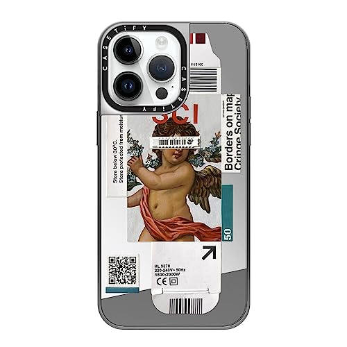 CASETiFY �~���[ iPhone 14 Pro Max �P�[�X [1.5m����̗����������N���A/MagSafe �ɑΉ�] - Below 30 Degrees - �V���o�[ (�V���o�[�o���p�[)