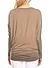 LL WT826 Women's Casual Flowy Draped Long Sleeve Batwing Dolman Top – Soft & Comfortable Loose Fit Pullover XL Taupe