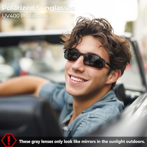 Image of DADA-PRO Polarized Sunglasses Men Sport Driving Sun Glasses Ultralight Al-Mg Mirrored Shades UV400 Protection
