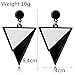 Fashion White Triangle Dangle Earrings Acrylic Simpleism Geometric Drop Earrings for Women-Triangle