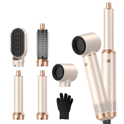 Image of 5 in 1 Hair Dryer Brush,Blow Dryer Brush Upgrade Hot Air Brush Air Styler, Curling Wrap Air Curler As A Gift for Straight /Curl /Drying /Smoothing