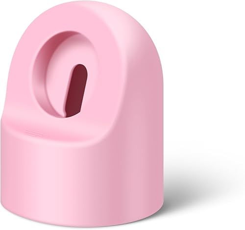 DDUAN Soporte de cargador de reloj de silicona premium, soporte de carga de silicona suave, accesorios para cargadores de reloj, color rosa