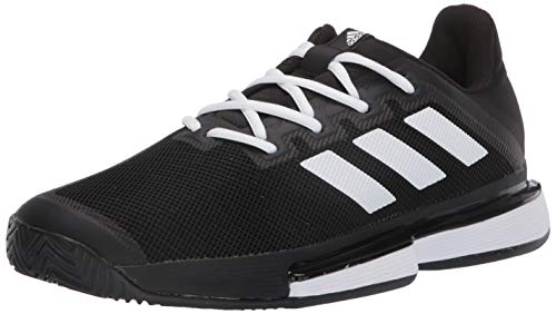 adidas Women's SoleMatch Bounce Tennis Shoe, Black, 6.5 M US