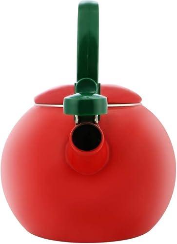Whistling Tea Kettle For Stove Top Enamel On Steel Teakettle, Supreme Housewares Apple Design Teapot Water Kettle Cute Kitchen Accessories Teteras (1.6 Quart, Apple) #TOP6