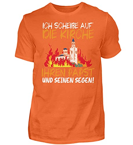 T-shirt pour homme inscription allemand orange mandarine XXL
