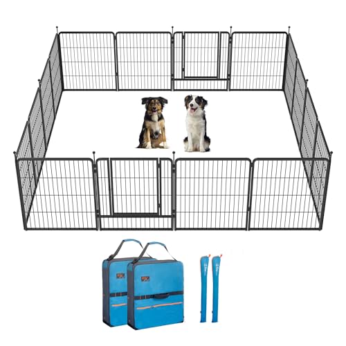 Image of FXW Instant Unleashed Dog Playpen, Portable Pet Fence for Outdoor, RV Trips, and Camping, 32 inch, 16 Panels for Small and Medium Dogs with Playpen Storage Bag (2 Pack)│Patented