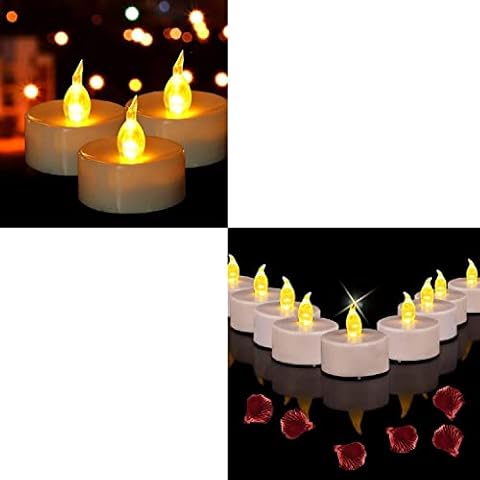 74 Pack Battery Tealight Candles: Realistic and Flickering Led Tea Lights, Flameless Votive Candles Operated Warm Yellow Lamp, for Wedding Party Christmas Decoration Cover