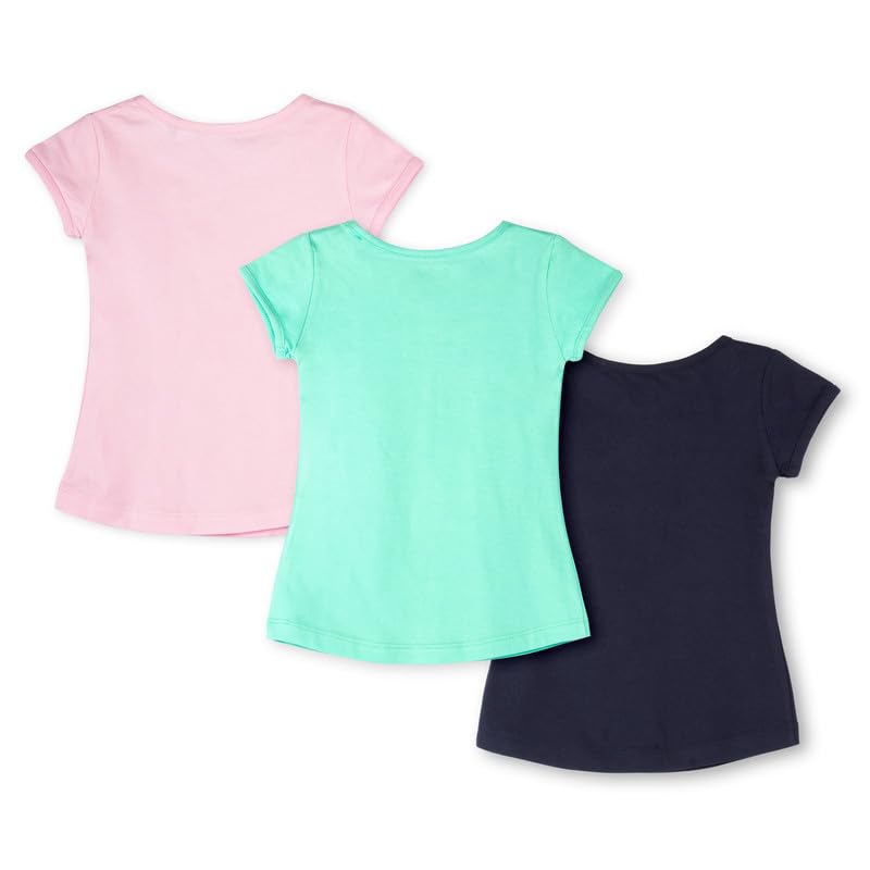 Image of ARIEL Girls Regular Fit Half Sleeves Tshirt (Pack of 3)