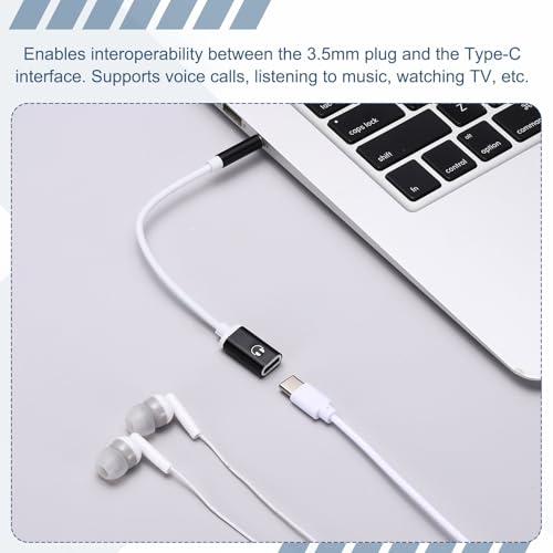 Cable de audio TRS de 3,5 mm macho a tipo C hembra para portátil y MP3 4