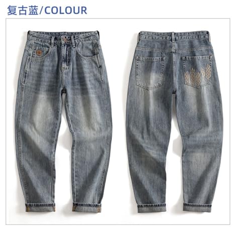 Jeans Pants Trousers Denim Spring and Autumn Men's Japanese Loose Retro Micro Cone Classic4