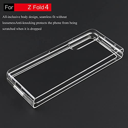 Image of TechTrendz Polycarbonate Transparent Hard Shell Protective Cover Compatible With Samsung Galaxy Z Fold 4 / Fold4 5G, Scratch Resistance Light Weight Durable Case