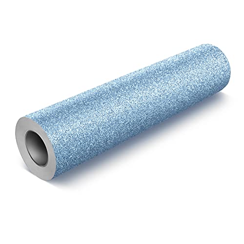 VViViD Glitter Blue DECO65 Permanent Adhesive Craft Vinyl Roll (15ft x 1ft)