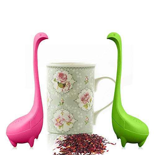 Té infuser para té suelto-bebé son lindos novedad té infusers-2 Pack rosa rosa Zoe y verde...