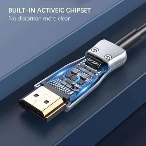 Image of C&E High Speed HDMI Cable 150 Feet, Built-in Signal Booster Supports 3D and Audio Return Channel Full HD, CNE620558