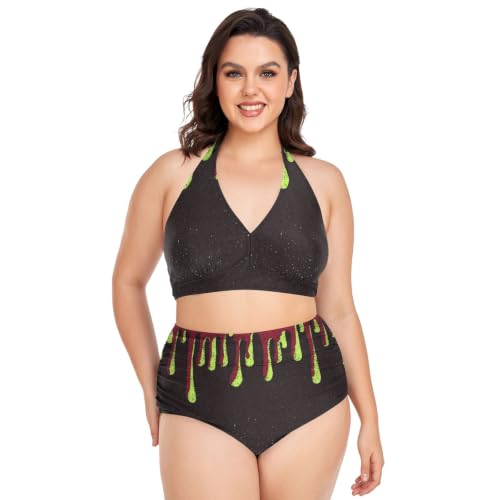 Bikini sexy grande taille réglable à paillettes et maillot deux pièces flatteur