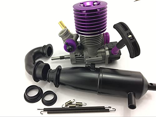 Rc Black Rear Tuned Pipe Exhaust Pipe Set For 1/10 Scale Rc Nitro Cars Mt Truck/Buggy/Onroad Race Touring Car Toys #TOP4