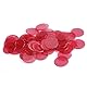 80st Bingo Chips, Plastik Zähl-Chips Plastikmarkierer Transparente Plastikchips Bingo Trinkspiel Bingo-Chips Farbige Zählchips Chips Zählen Für Mathe Rot Math Game Marker Für Bingo Spielkarten Mathe